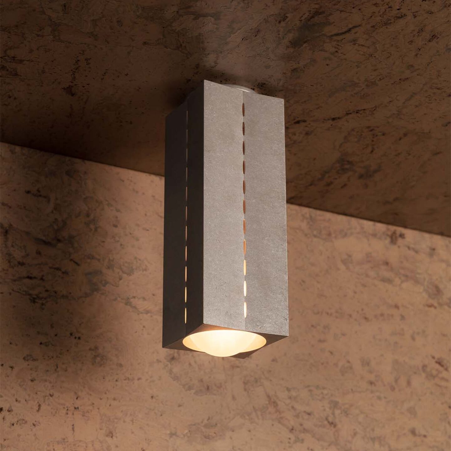 Polaris Ceiling Light, Large, Tumbled Aluminium